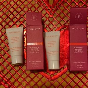 Pure Peach Retinoic Eye Cream Brighten + Tighten Peach & Lily x 2 mini new